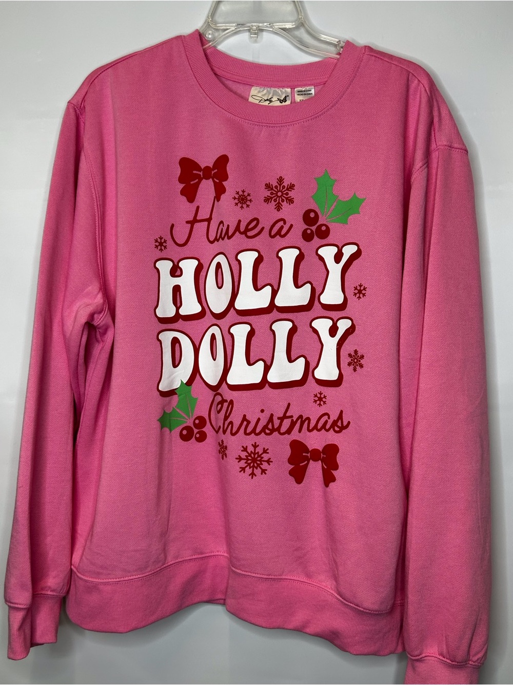 Dolly Pink 'Holly Dolly' Christmas Sweatshirt